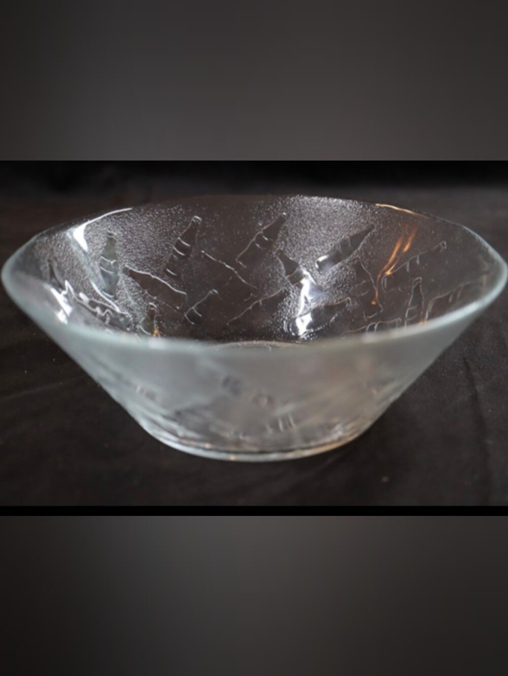 Vintage Arcoroc Coca Cola Embossed Glass Bowl Snack 6½“ Bowl